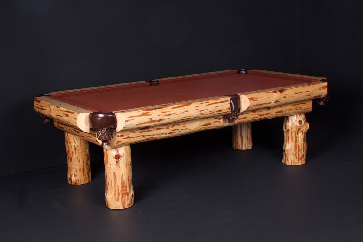 Klondike Log Pool Table (8' Table)