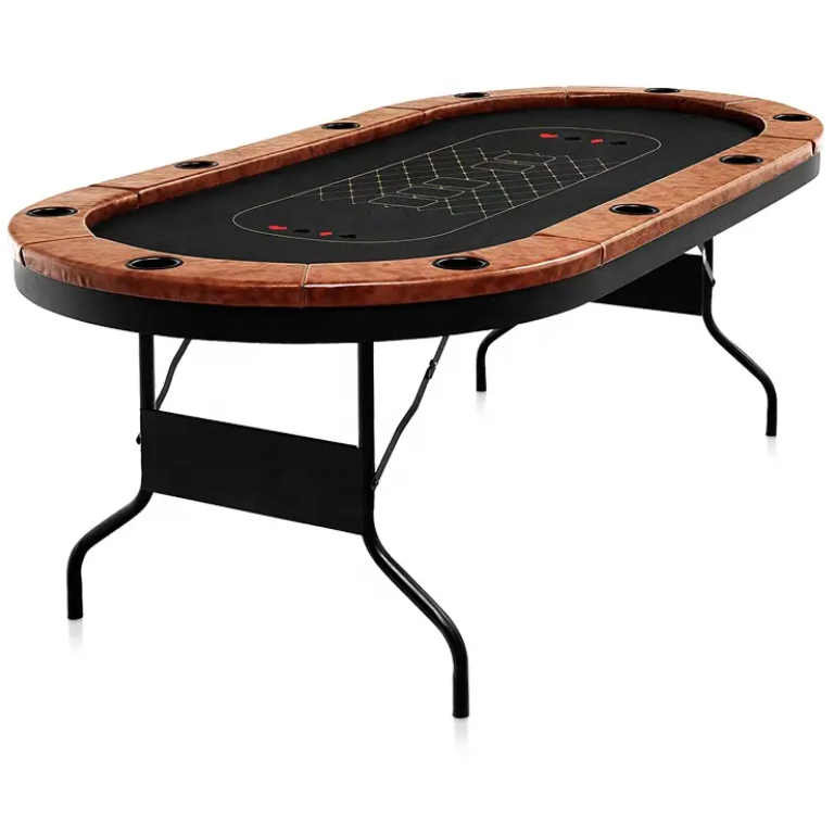 Winston 10 Player Poker Table - Black